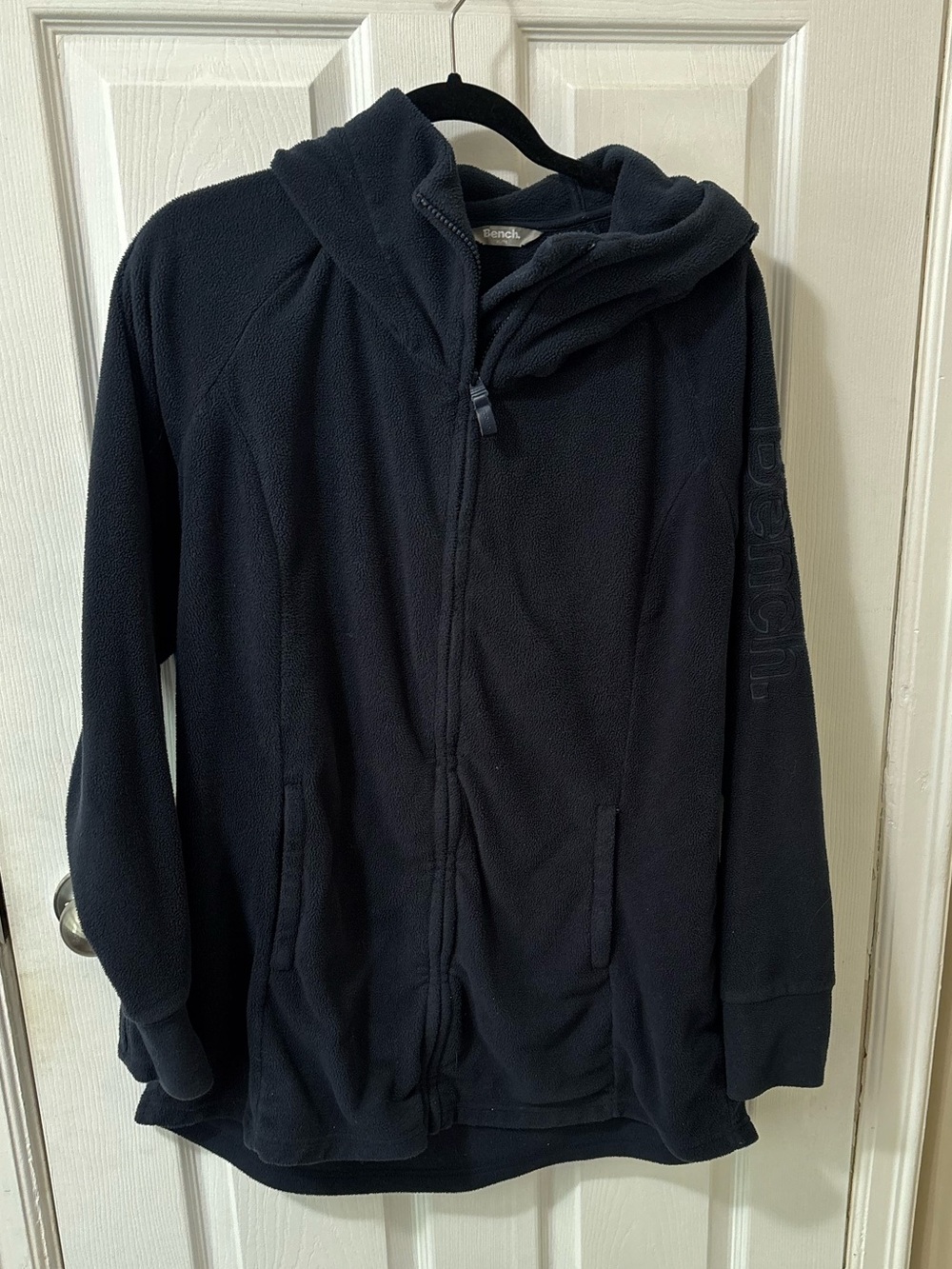 Bench Navy Blue Hooded Fleece Jacket
